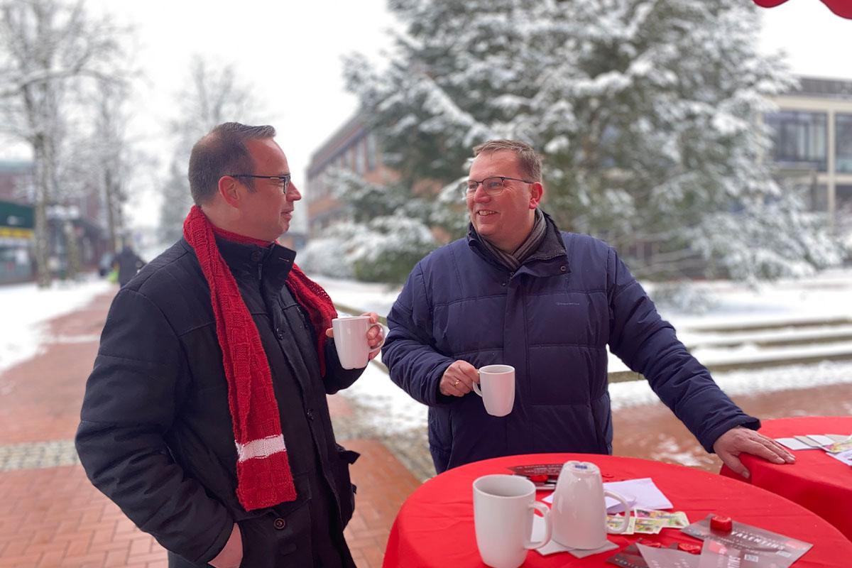 Marco im Gespräch mit den Bürgerinnen und Bürgern aus 29633 Munster