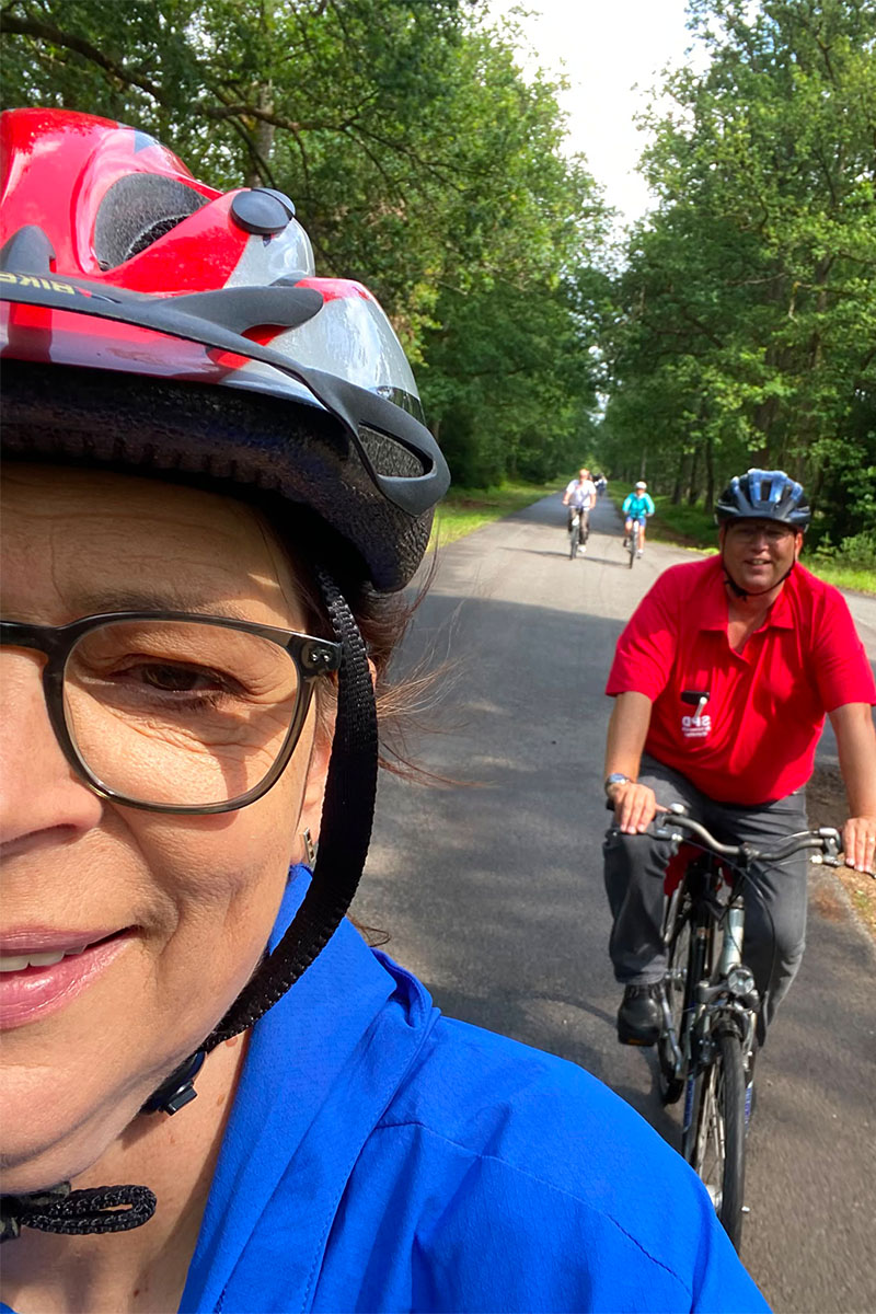 Christina und Marco auf dem Fahrrad