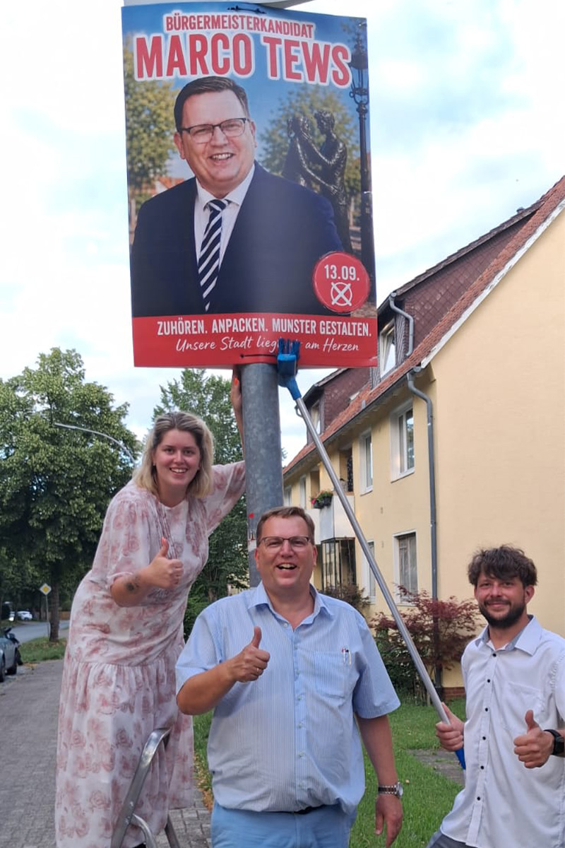 Ein weiteres Schild wurde aufgehängt