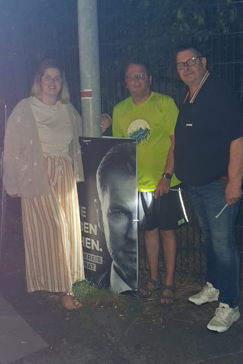 Schild des Lantagskandidaten Zinke