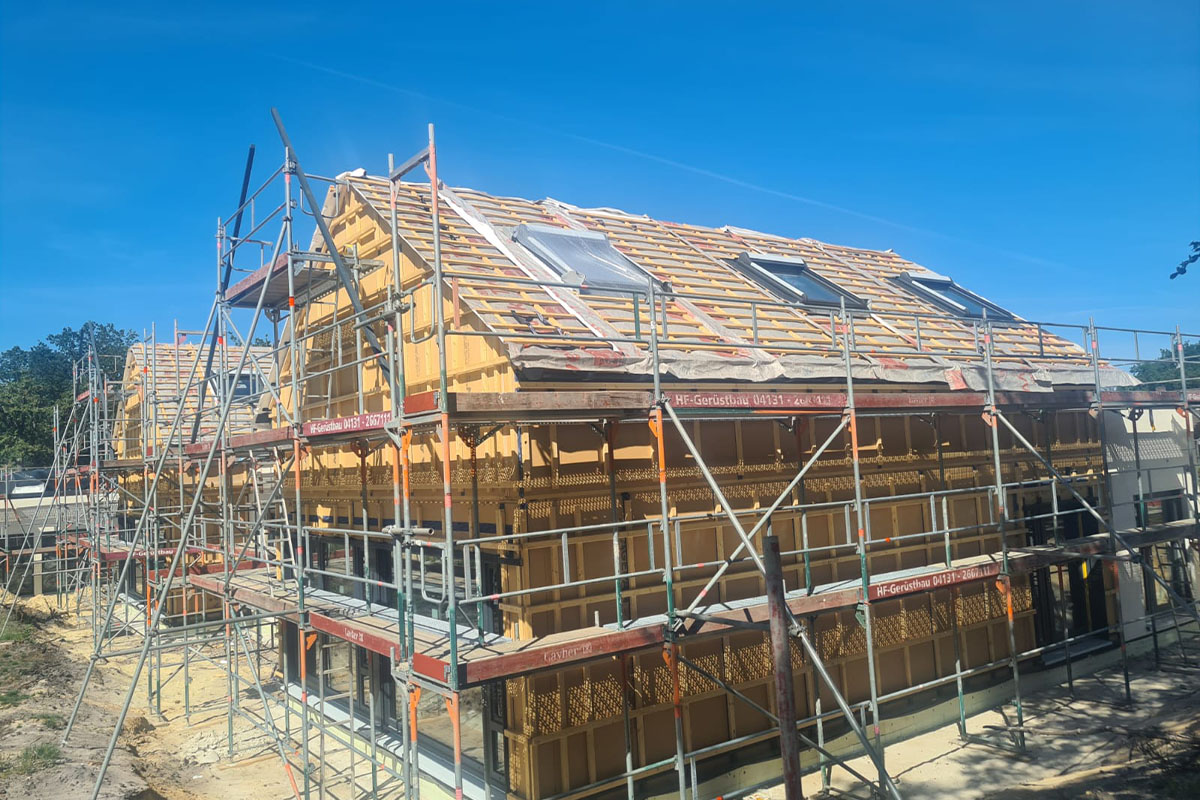 Die Baustelle ist schon sehr groß