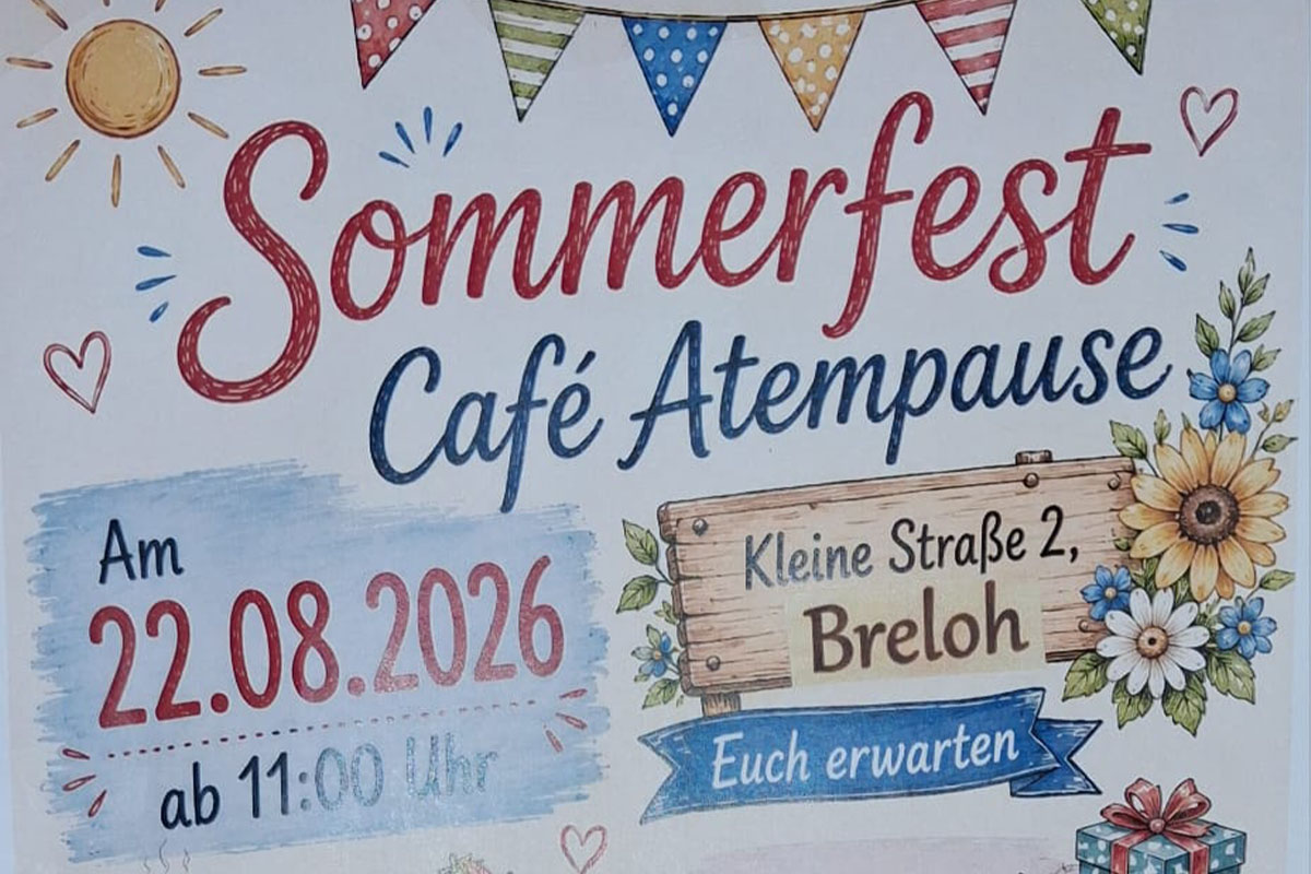 Flyer Sommerfest Cafe Atempause